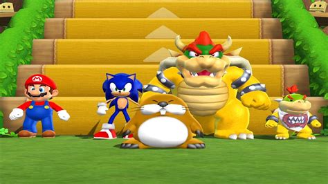 Mario Party 9 Step It Up Mario Vs Sonic Vs Bowser Vs Bowser Jr