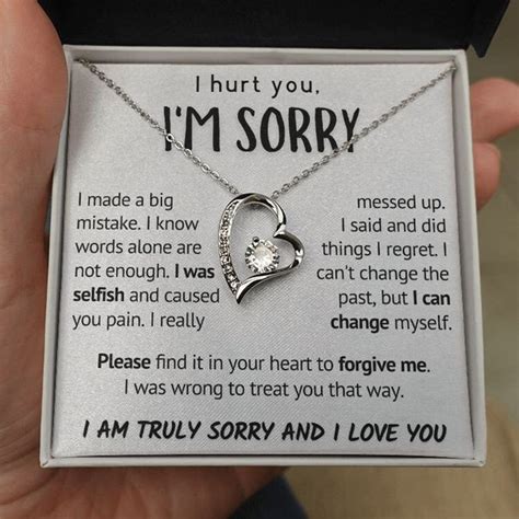 Apology Necklace Gift Etsy