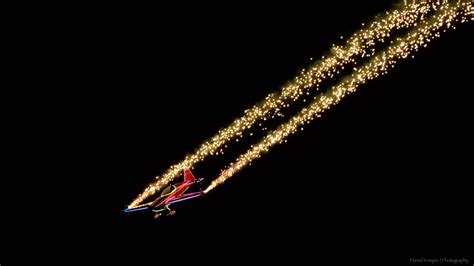 Download wallpaper 3840x2160 plane, flight, sparks, black background 4k ...