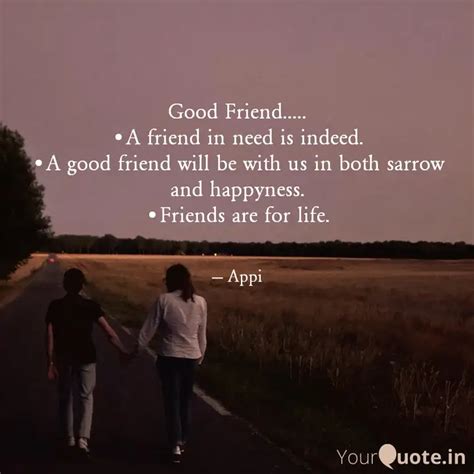 Good Friend A Frien Quotes Writings By Apeksha YourQuote