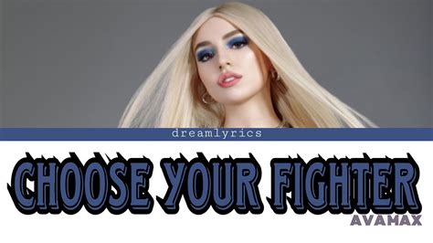 Ava Max Choose Your Fighter Lyrics Youtube