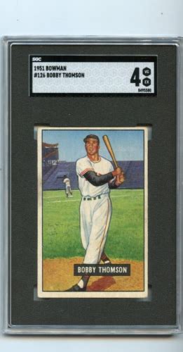 Bowman Bobby Thomson New York Giants Sgc Graded Ebay