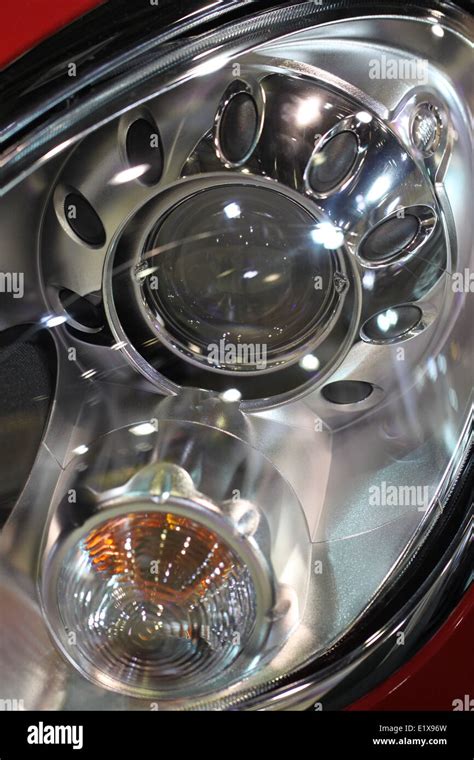 detail  front headlight  car  background stock photo alamy