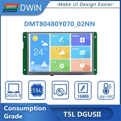 Dwin Inch Hmi Intelligent Lcd Module X Tft Display Module Ttl