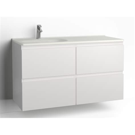 Bim Objects Free Download Flow Bathroom Cabinet With Washbasin 1200 Left 4 Drawers Single