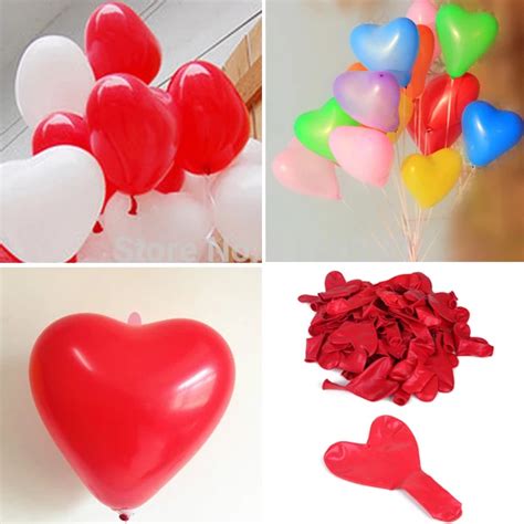 10pcs/lot Romantic Heart Shaped Love Latex balloons New Year Helium ...