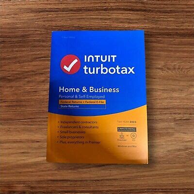 Intuit Turbotax Home Business Tax Preparation For Tax Year