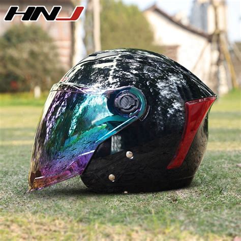 HNJ 001 T Motorcycle Helmets Women Half Face Helmet Visor Shopee