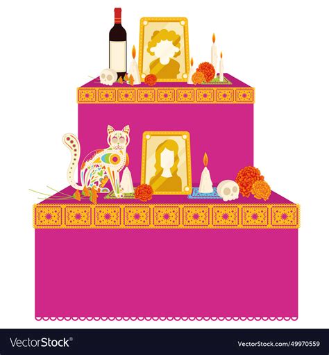 Day of the dead altar Royalty Free Vector Image