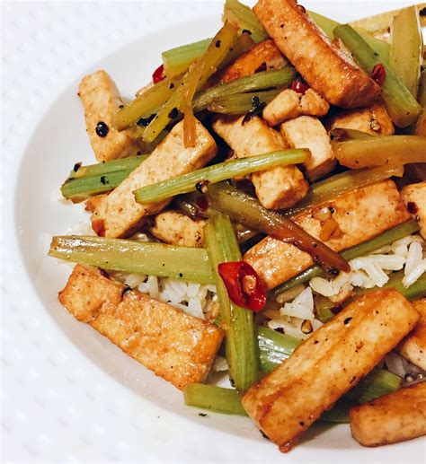 Iron Stef Szechuan Celery Tofu Stir Fry