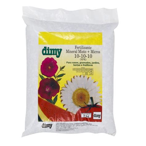 Fertilizante Adubo Mineral Npk 10 10 10 Granulado 5kg Dimy Submarino