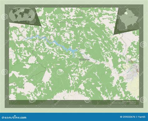 Zubin Potoku Kosovo Osm Labelled Points Of Cities Stock Illustration