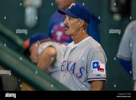 Houston Texas USA 19th July 2015 Texas Rangers Pitching Coach Mike