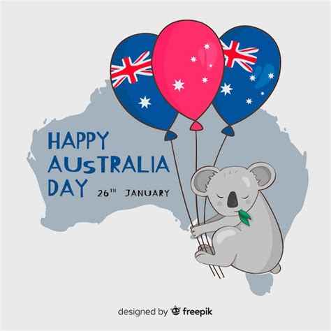 Free Vector Hand Drawn Australia Day Background