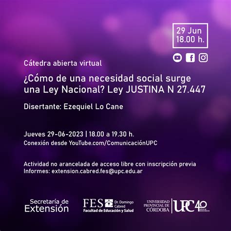 Invitación a la Cátedra abierta virtual Cómo de una necesidad social