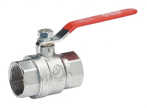 Grainger Approved Ball Valve Chrome Plated Brass Inline 2 Piece