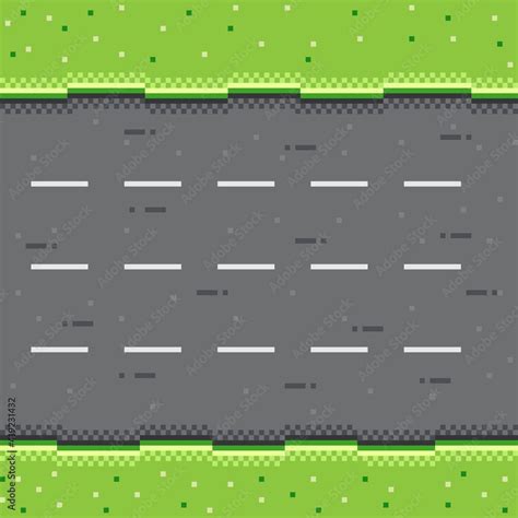 Road Pixel Art Road Texture Vector Picture Vector De Stock Adobe Stock