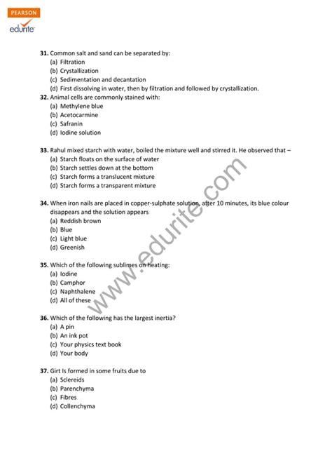 Class 9 Cbse Science Sample Paper Term 1 Model 1 Pdf