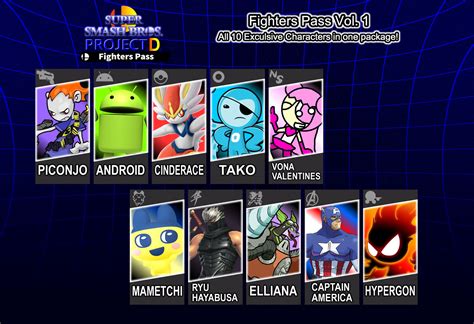 Super Smash Bros Project D Fighters Pass Vol 1 By Evilasio2 On Deviantart