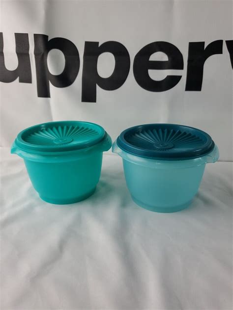 Tupperware Classic 20oz Servalier Set Of 2 New 20 Oz Shades Of Green EBay