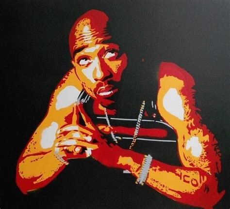 Tupac Painting Quality Print Large Canvas Painting Stencil Painting