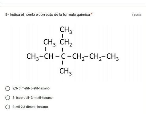 3 Isopropil 3 Metil Hexano Brainly Lat