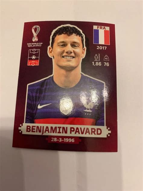 Panini WM 2022 Benjamin Pavard FRA 9 Kaufen Auf Ricardo