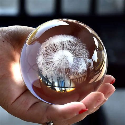 Personalized 3d Laser Engraved Crystal Ball Quartz Glass Sphere Miniatures Ts Christmas