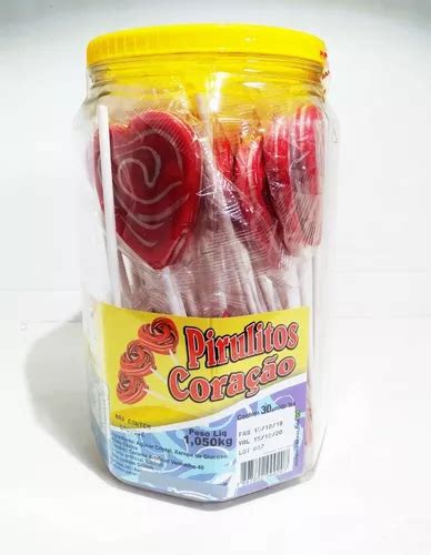 Pirulito Coração Vermelho C 30 1 05kg Martinha MercadoLivre