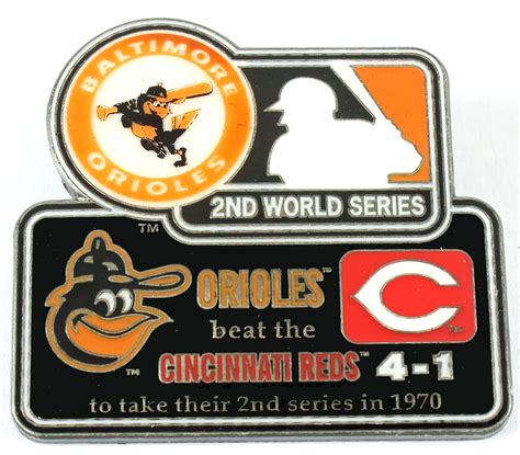 1970 World Series Commemorative Pin - Orioles vs. Reds