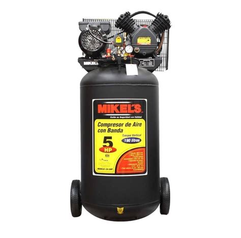 Compresor Aire Vertical 5 Hp 190 Lts Mikels Ca 5hp 14 199 00 En