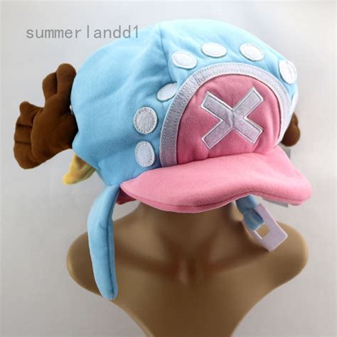 Novo Anime One Piece Tony Chopper Boné Cosplay Chapéu De Pelúcia Azul