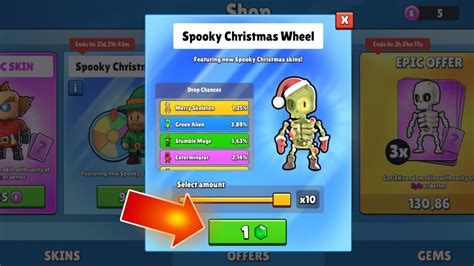 BUY SPOOKY CHRISTMAS For 1 GEM STUMBLE GUYS WTF BEST FUNNY