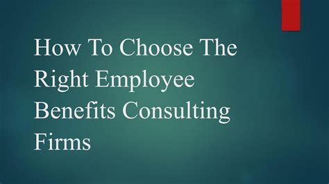 How To Choose The Right Employee Benefits Consulting Firms By Jane Morales Issuu