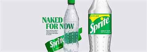 UK Coca Cola Trials Naked Label Less Sprite Bottle inside Getränke