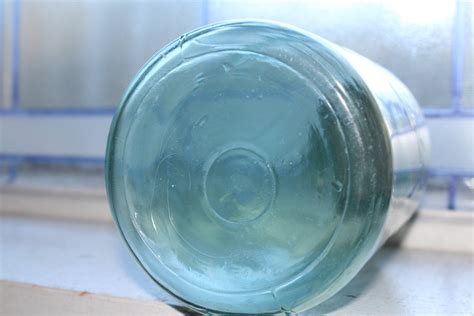 Half Gallon Blue Ball Jar Antique 1896 To 1910 Canning Triple L Logo