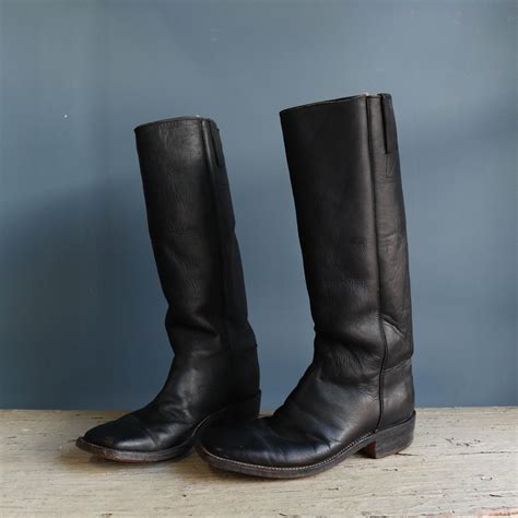 Black Leather Riding Boots Men S Black Leather Riding Boot Vintage