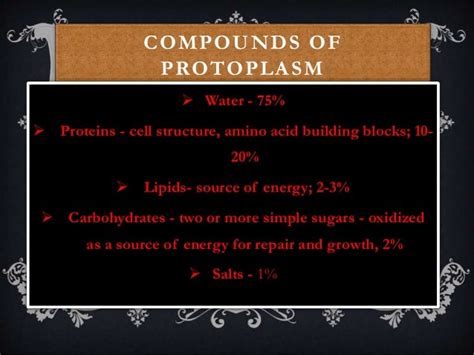 physical properties of Protoplasm