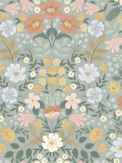 Bramble Garden Sage Peel And Stick Wallpaper Psw1476rl By Rifle Paper