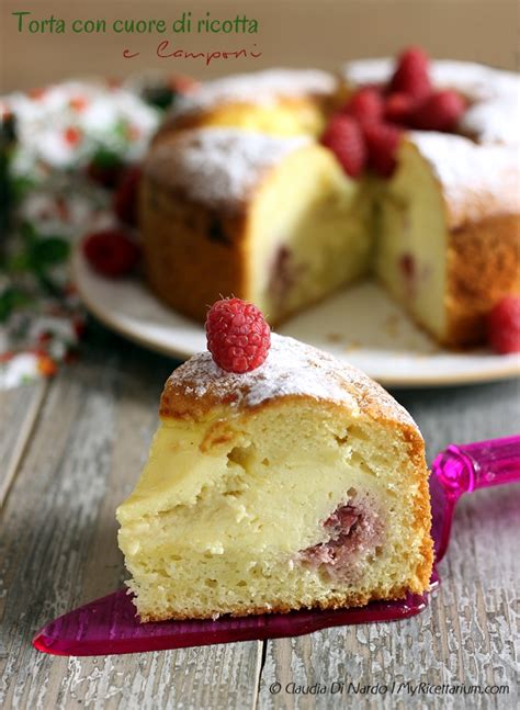 My Ricettarium Torta Con Cuore Di Ricotta E Lamponi