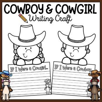 Cowboy And Cowgirl Writing Craft Go Texan Day Western Rodeo Craft