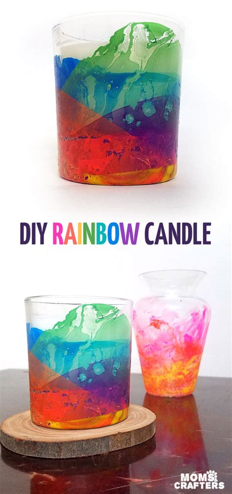 Rainbow Candle Holder: a cool DIY candle holder to keep or gift!