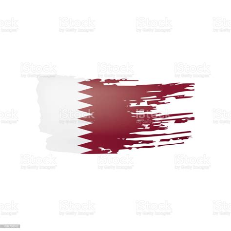 Qatar Flag Vector Illustration On A White Background Stock Illustration