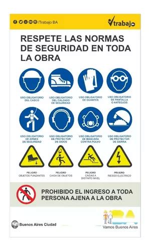 Cartel Obligatorio Normas De Seguridad En Obra En Venta En Capital