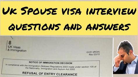 Uk Spouse Visa Interview Questions And Answers Spouse Interview