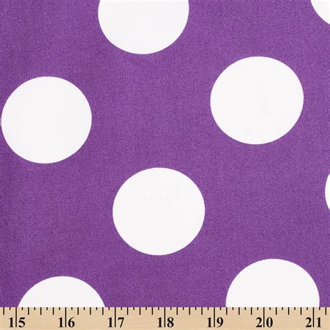 Polka Dot Extra Large Printed Fabric Purple White 100 Cotton 5860