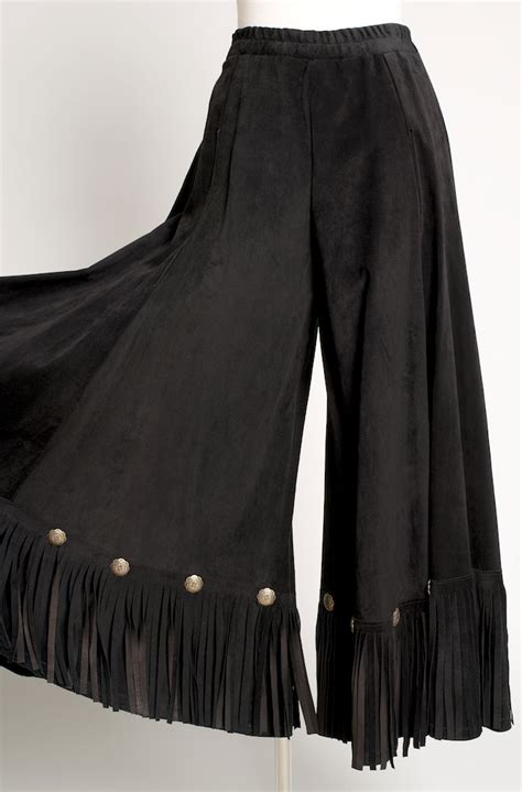 Elegant Black Suede Gaucho 6 Weeks To Ship Ann N Eve Exclusive Made To Order Womens