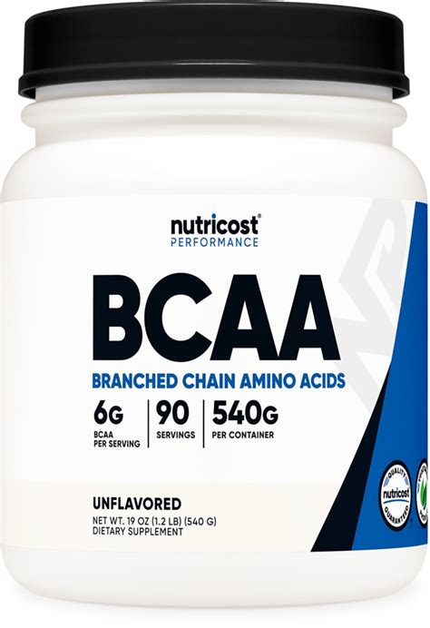 Nutricost Bcaa Powder Unflavored 90 Servings Vitacost