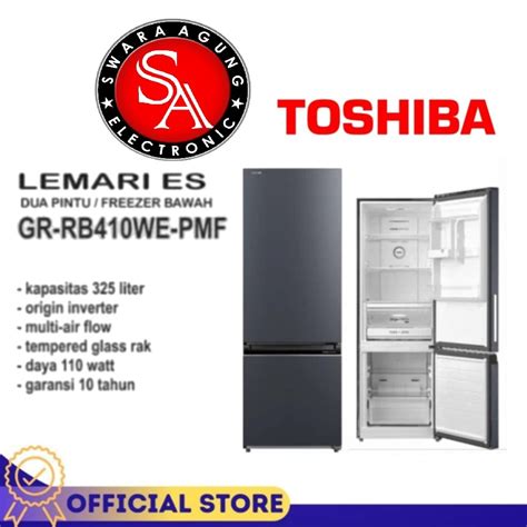 Jual Kulkas Pintu Bottom Freezer Liter Toshiba Type Gr Rb We