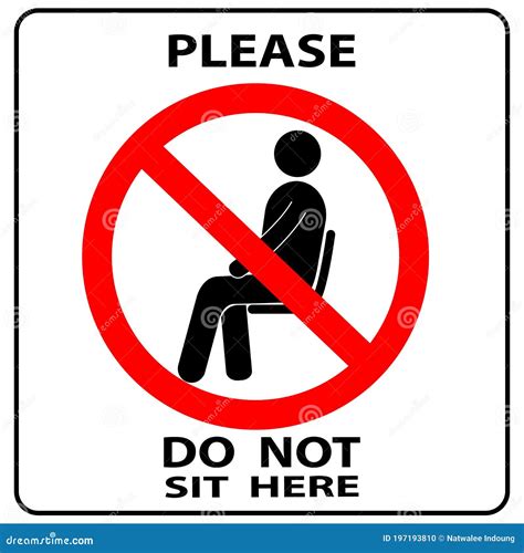 Please Do Not Sit Here For Keep Social Distance For Prevention Of Spreading The Infection In